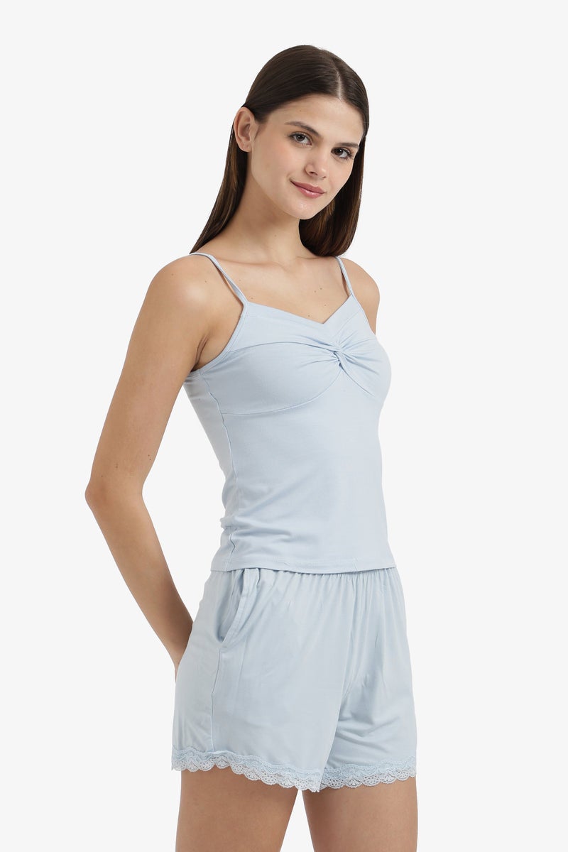 Carina Twist-Front Detail Pyjama Set - Image 2