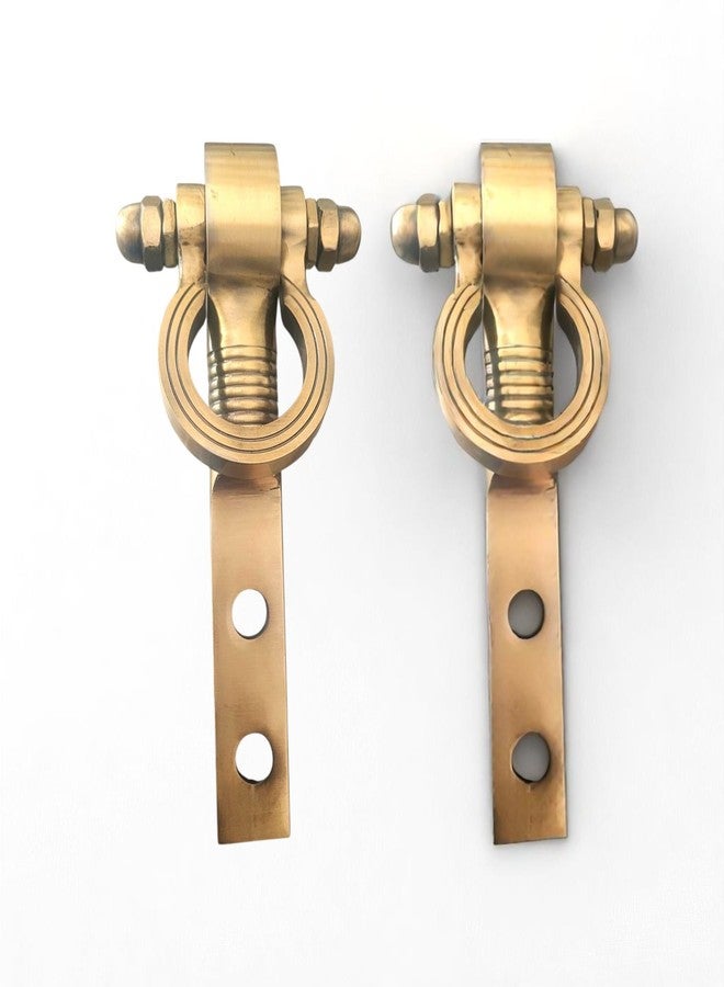 Nooks Havy Duty Decorative Brass Swing Door Bearing Kada Ceiling Hook kada (9inch), 700kg Weight Capacity Treditional Design, Antique Gold Finish Pack of 2Pcs with 10 Years Warranty - Image 2