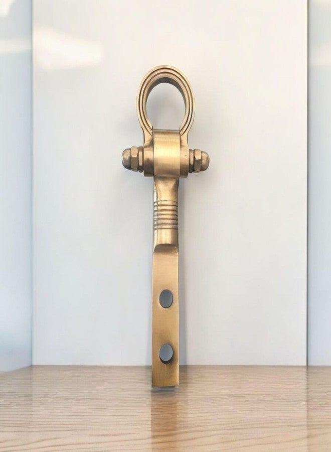 Nooks Havy Duty Decorative Brass Swing Door Bearing Kada Ceiling Hook kada (9inch), 700kg Weight Capacity Treditional Design, Antique Gold Finish Pack of 2Pcs with 10 Years Warranty - Image 4