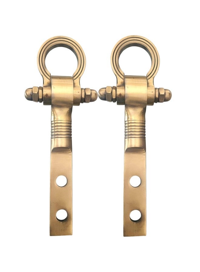 Nooks Havy Duty Decorative Brass Swing Door Bearing Kada Ceiling Hook kada (9inch), 700kg Weight Capacity Treditional Design, Antique Gold Finish Pack of 2Pcs with 10 Years Warranty - Image 5