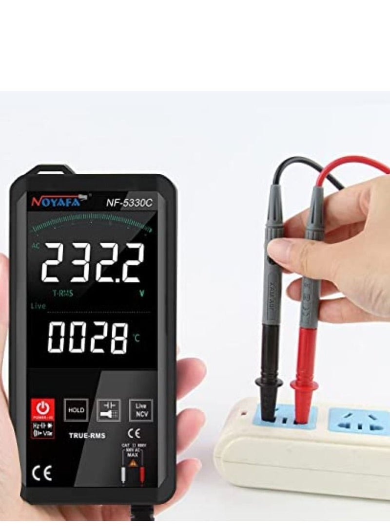 NOYAFA Digital Multimeter Intelligent Smart Touch Screen, with NVC AC/DC Voltage, True RMS 6000 Counts Automotive, Measures Voltage Current Resistance Continuity.… (NF-5330C) - Image 2