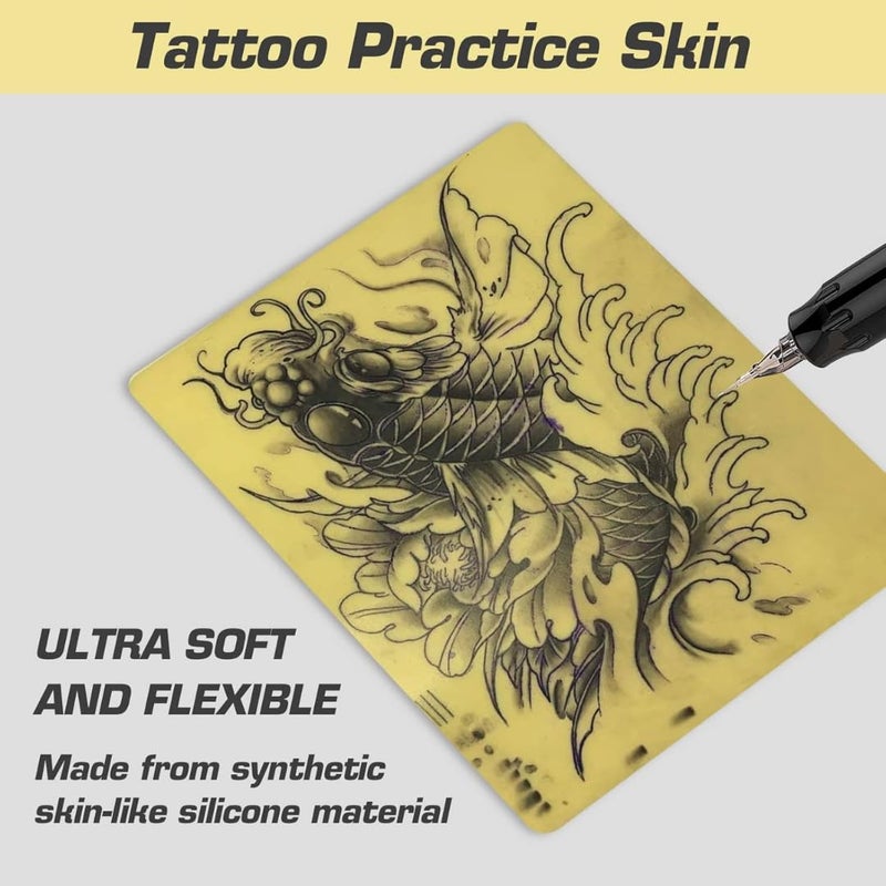 Globelle A4 Thick 3MM Silicone Tattoo Practice Skin for Beginners Artists DoubleSided Fake Skin for Microblading Eyebrow Tattooing Permanent Makeup Pack of 2 - Image 2