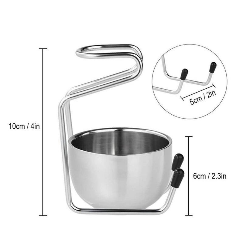 NARAMAX 2 in 1 Shave Cup with Stand Holder Set Shaving Bowl with Stainless Steel Shaving Stand Brush Holder Set Razor Brush Bowl Grooming Tool for Men Beard Cleaning - Image 2