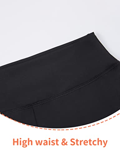 Nymphperi Skating Pants for Girls Size 6-7 Years Old Simple Black Stretch Elasticity Athletic Long Pants for Children Sporter Tumbling Class - Image 5