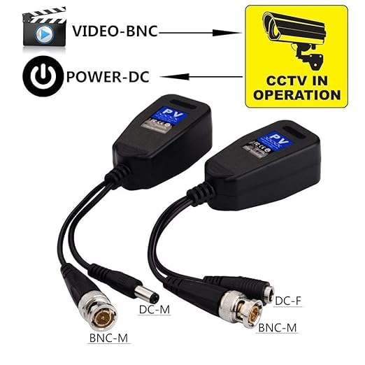 WiredCom Passive Video Balun RJ45 Adapter 8MP Passive Video Video RJ45Balun BNC DC to 5 Network Transceiver Cat5Cat6 Adapter AHDTVICVICVBS Full HD CCTV DVR Security Surveillance Camera System - Image 4