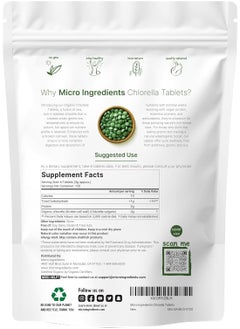 Micro Ingredients Organic Chlorella, Rich in Vegan Protein, Broken Cell Wall, 720 Tablets  - Image 2