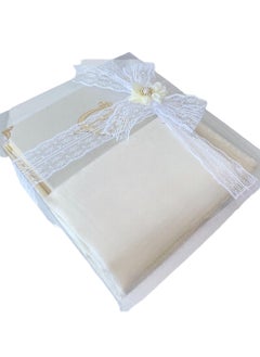 OLUDENIZ Present A Luxurious And Thoughtful Gift In all occasions For The Special Girl In Your Life A Regal White  Velvet Quran, Accompanied By An Elegant Hijab, A Convenient Prayer Mat, And A Beautiful Rosary  - Image 2