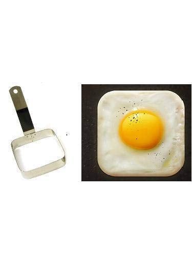 Dynore Dynore Stainless Steel 4 Square Egg Ring with Handle  - Image 2