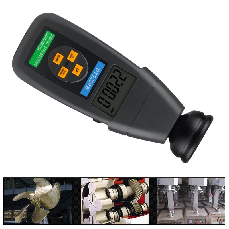 Non Tachometer Photoelectric Speed Meter, Compact Digital Stroboscope Tachometer 60-40000RPM -, Anti Interference Technology, Ideal for Industrial and Maintenance Use - Image 5