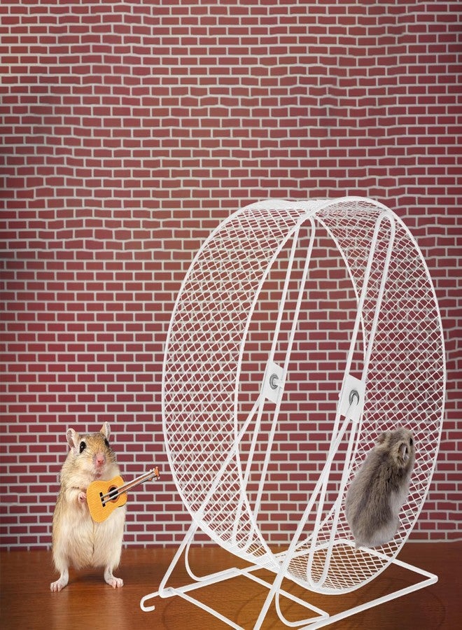 BUGUUYO 10.24 Inch Silent Hamster Running Wheel with Rack Exercise Toy for Hedgehogs Squirrels and Small Pets Indoor Quiet Fitness Wheel - Image 4
