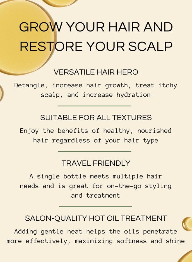 RIGHTEOUS ROOTS Hair Oil for Hair Growth, Anti Frizz and Thickener (4 fl OZ, Pack of 2) - Best for Beard, Curly, Wavy and Natural Hair  - Image 3