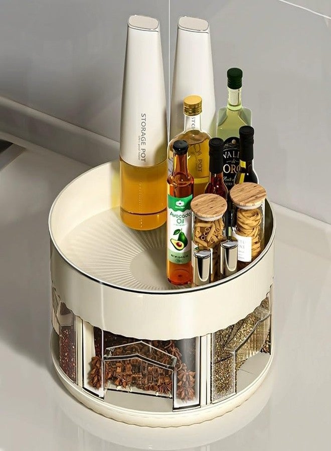 Suicune 2-Tier Organizers Rotating - Multi-Functional 2-Tier Organizers Quiet Rotating | Utility Gadgets for Cosmetics, Skincare, Beverages, Spices, Toiletries, Tissues - Image 2