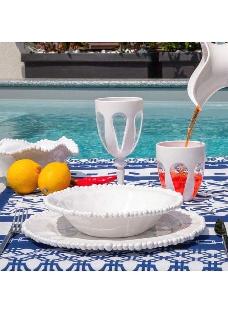 Baci milano White Acrylic Water Glass 300 ml  - Image 2