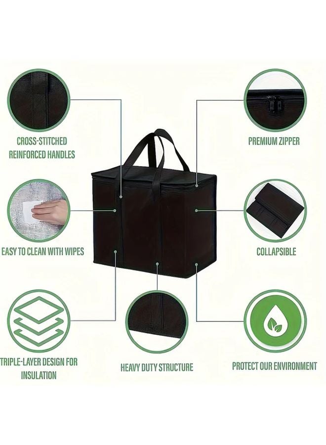حقيبة XL المعزولة للتخييم والبقالة والبيتزا، تحافظ على الحرارة والبرودة، خفيفة الوزن ومتينة. - Image 4