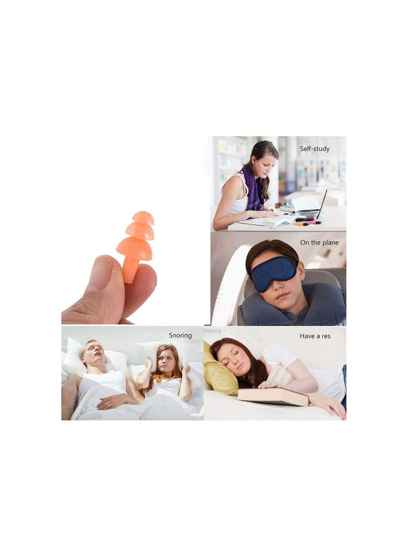 GGOOT 1/5 pcs silicone ear plugs, reusable noise proof boxes for sleep travel (8 colours).  - Image 5