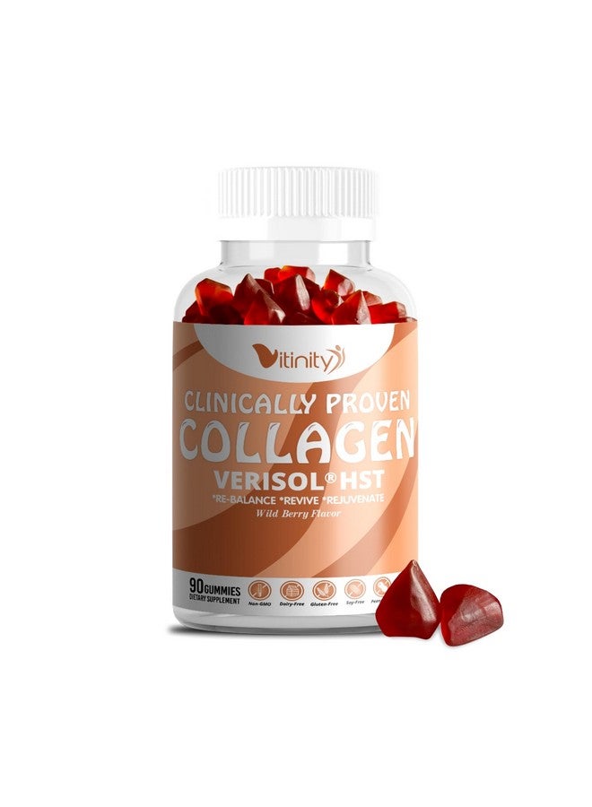 VITINITY VERISOL® HST+HA+VIT C Collagen Hard Chewy Gummies Clinically Proven Beauty.Firmer,Smoother Skin,Fewer Wrinkles,Reduced Cellulite.True Beauty from Within.The Look-Good Feel-Good -30 Day Supply - Image 1