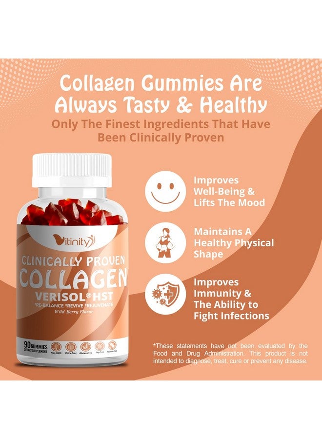 VITINITY VERISOL® HST+HA+VIT C Collagen Hard Chewy Gummies Clinically Proven Beauty.Firmer,Smoother Skin,Fewer Wrinkles,Reduced Cellulite.True Beauty from Within.The Look-Good Feel-Good -30 Day Supply - Image 4