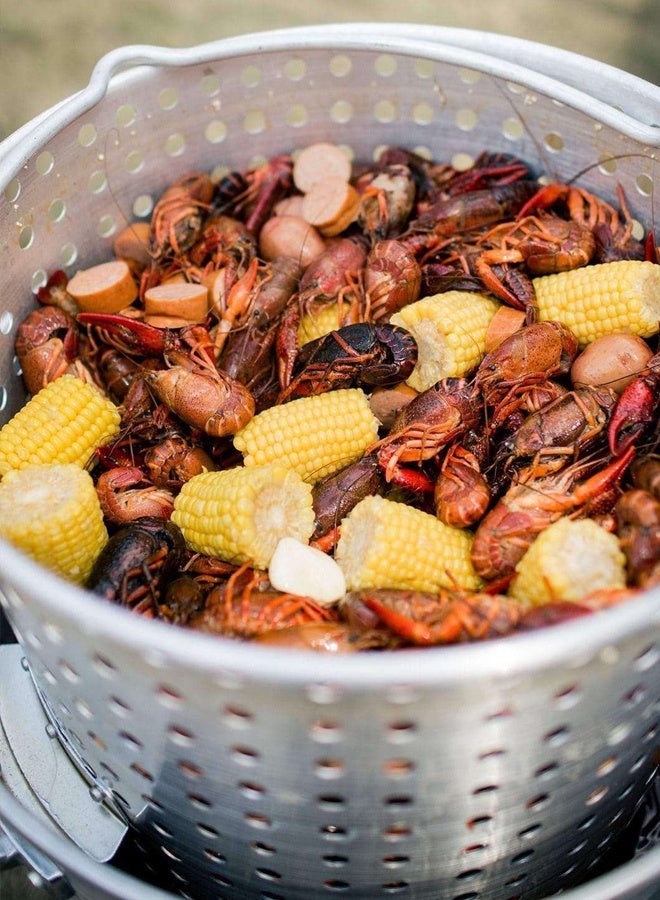 Generic 60 QT Country Boil/Steam Kit  Aluminum Boiling Pot with Basket, Crab Steaming, Crawfish Boil, Seafood Boil Pot  - Image 4