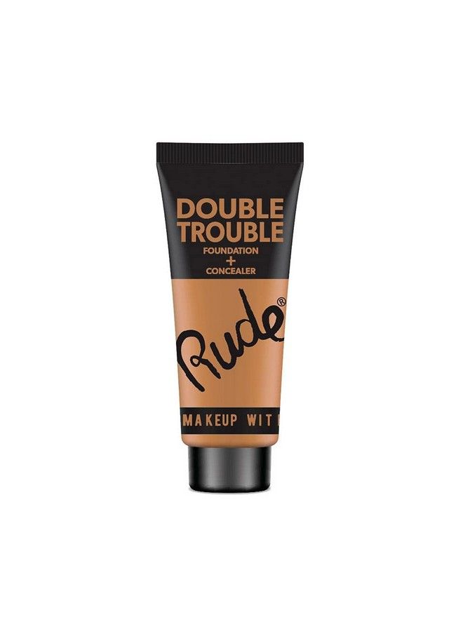Rude Cosmetics Double Trouble Foundation + Concealer Warm Natural 09 - Image 2