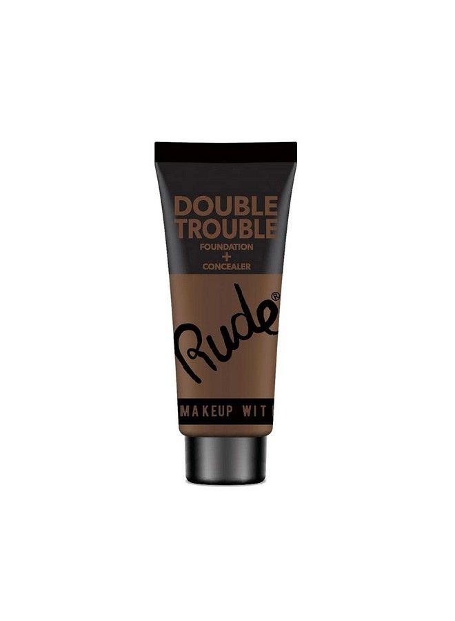 Rude Cosmetics Double Trouble Foundation + Concealer Warm Natural 09 - Image 4
