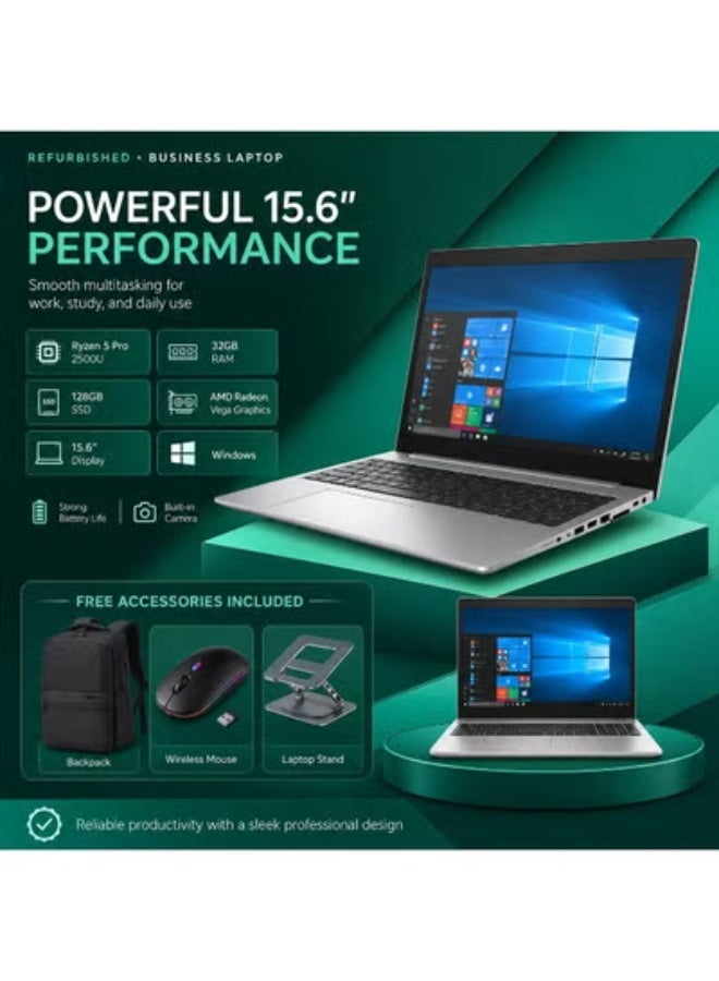 Business Laptop 15.6 Inch, Ryzen 5 Class Processor, 32GB RAM, 128GB SSD, Radeon Integrated Graphics PC for Work and Productivity - Image 2