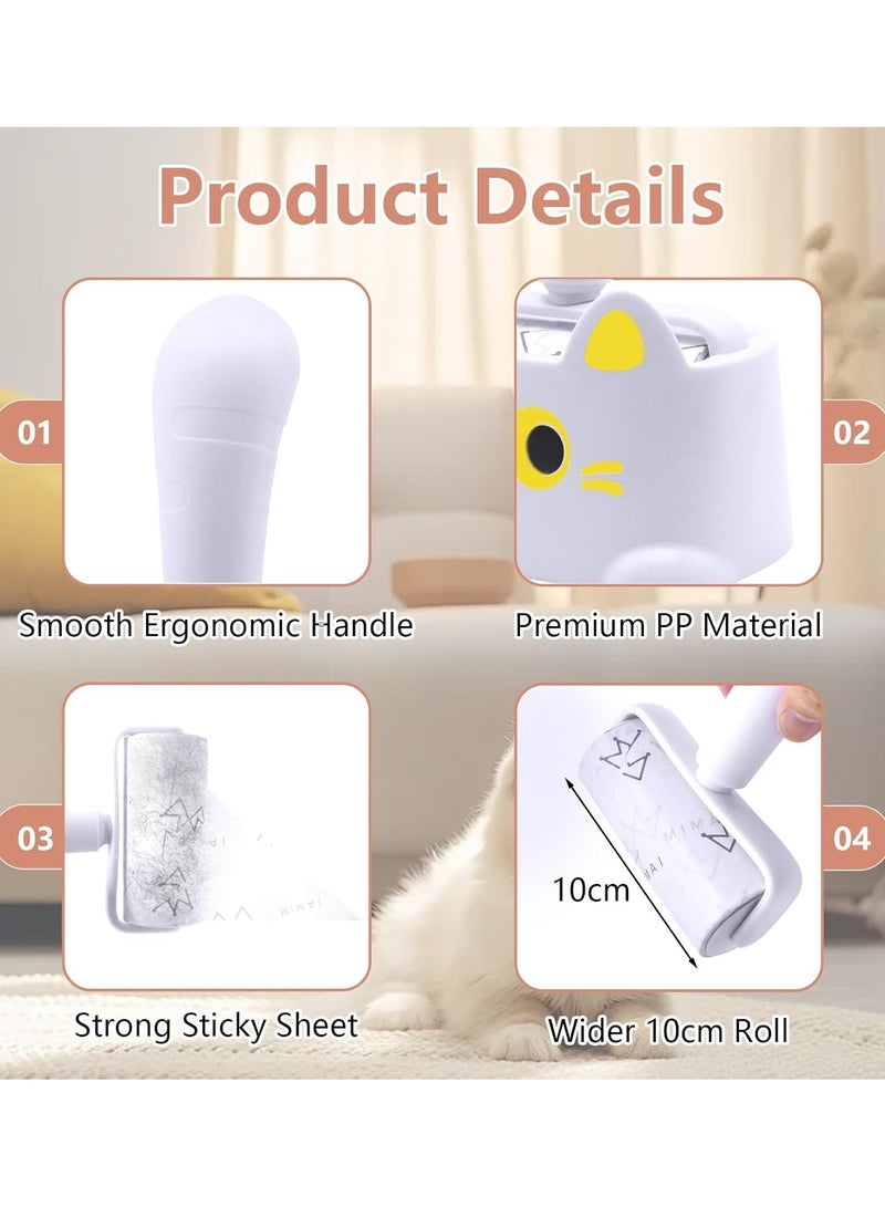 HOMESTAR Lint Roller with Storage Base, Extra Sticky Reusable Pet Hair Remover 5 Refills 300 Sheets Ergonomic Handle Dog Cat Lint Remover Adhesive Lint Brush for Clothes Bed Carpet Car Sofa Dust - Image 2