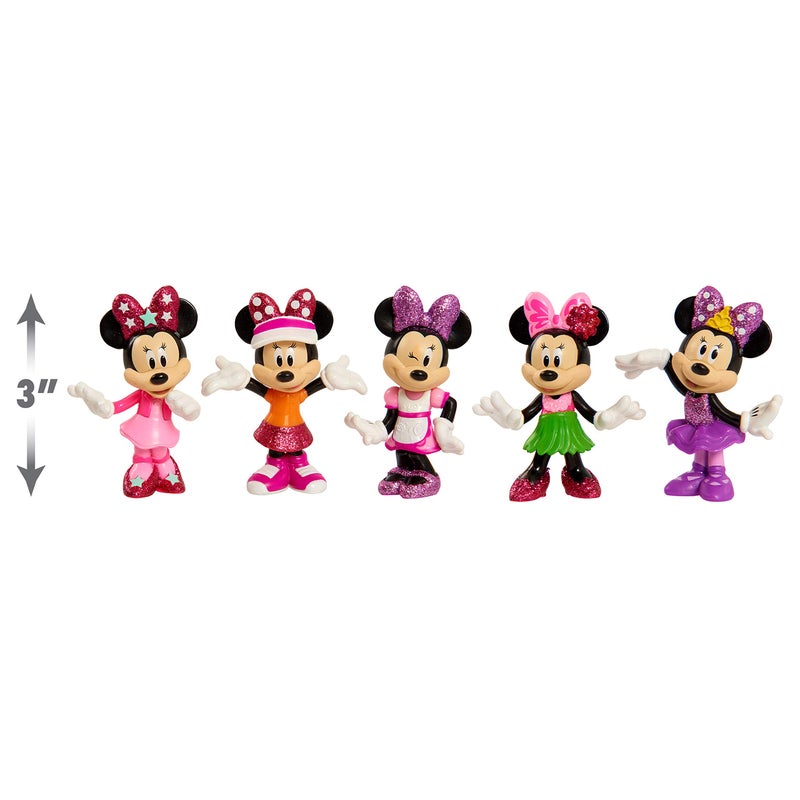 Minnie Disney Junior Minnie Mouse 3-inch Collectible Figure Set, 5 Piece Set, Officially Licensed Kids Toys for Ages 3 Up by Just Play - Image 5
