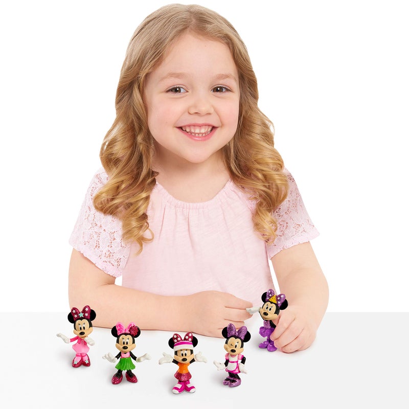 Minnie Disney Junior Minnie Mouse 3-inch Collectible Figure Set, 5 Piece Set, Officially Licensed Kids Toys for Ages 3 Up by Just Play - Image 2