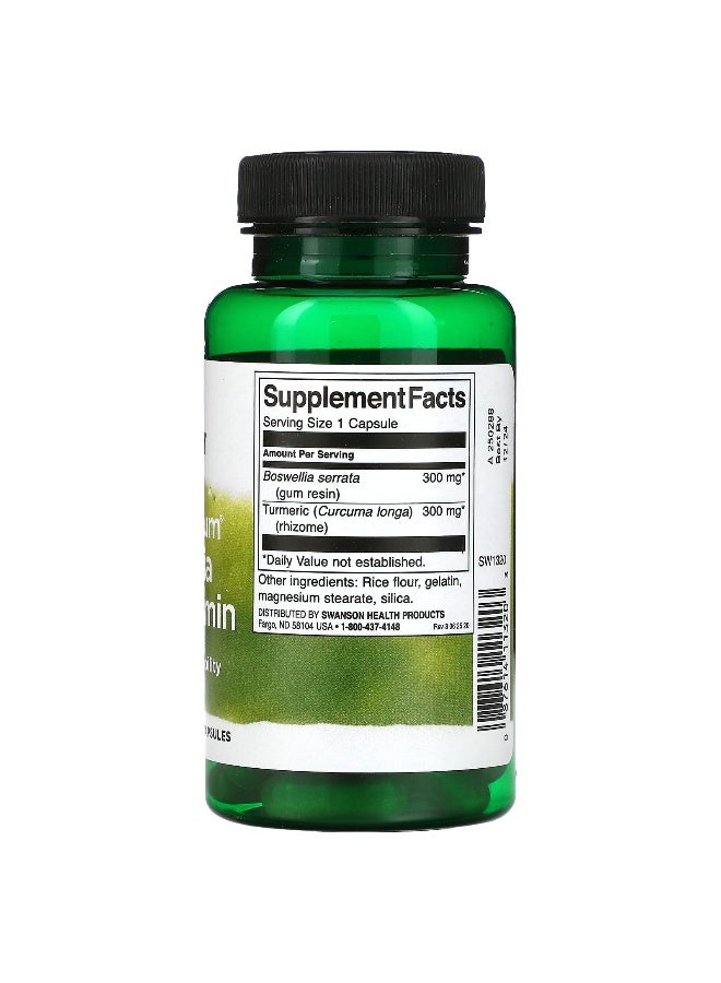 SWANSON سوانسون، بوسويليا وكركمين كامل الطيف، 300 ملغ، 60 كبسولة - Image 2