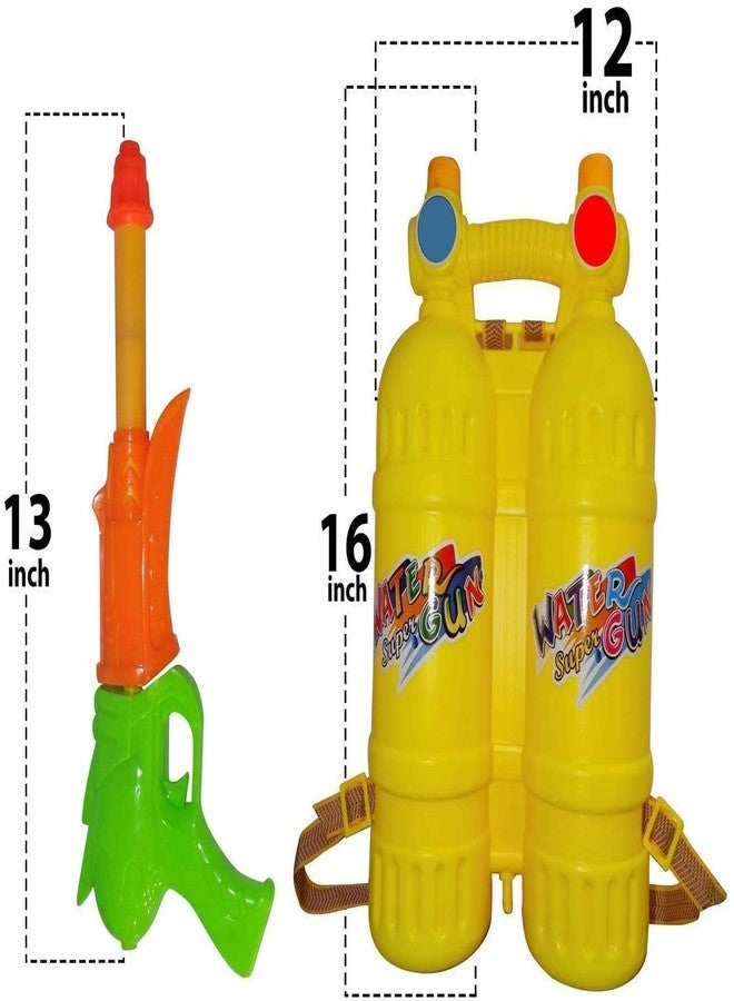 Ekan Kids Double Tank Pichkaree High Pressure Water Tank for Boys and Girls (10 Water Mixing Colors and 50 Balloons) - Image 3