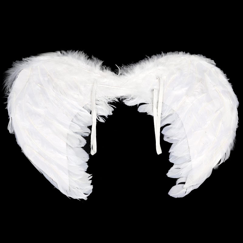 SUMERSHA Angel Wings White Feather Wings and Halo Headband for Cosplay Party Costume Halloween Dress Up Props Christmas Decoration - Image 4