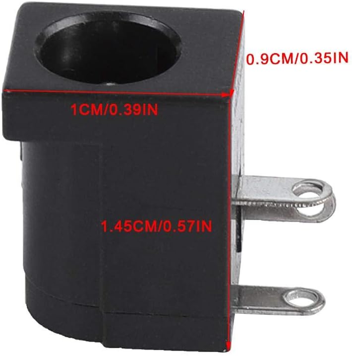 comfrt DC Barrel Adapter, 5.5mm x 2.1mm DC Power Barrel Jack Adapter Breadboard Compatible for Dell, Toshiba, Lenovo,Ardunio (50 PCS) - Image 5