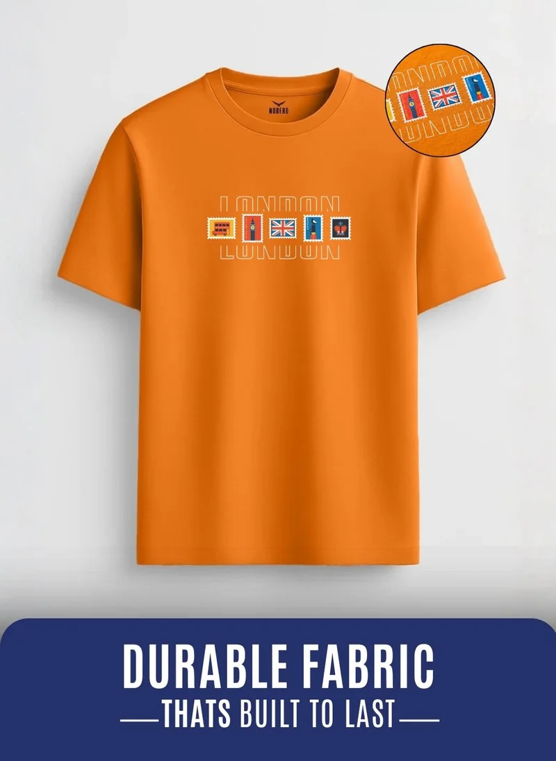 NOBERO Caramel NOBERO Men's Premium Printed Regualr T-Shirt for Men | Best Price UAE