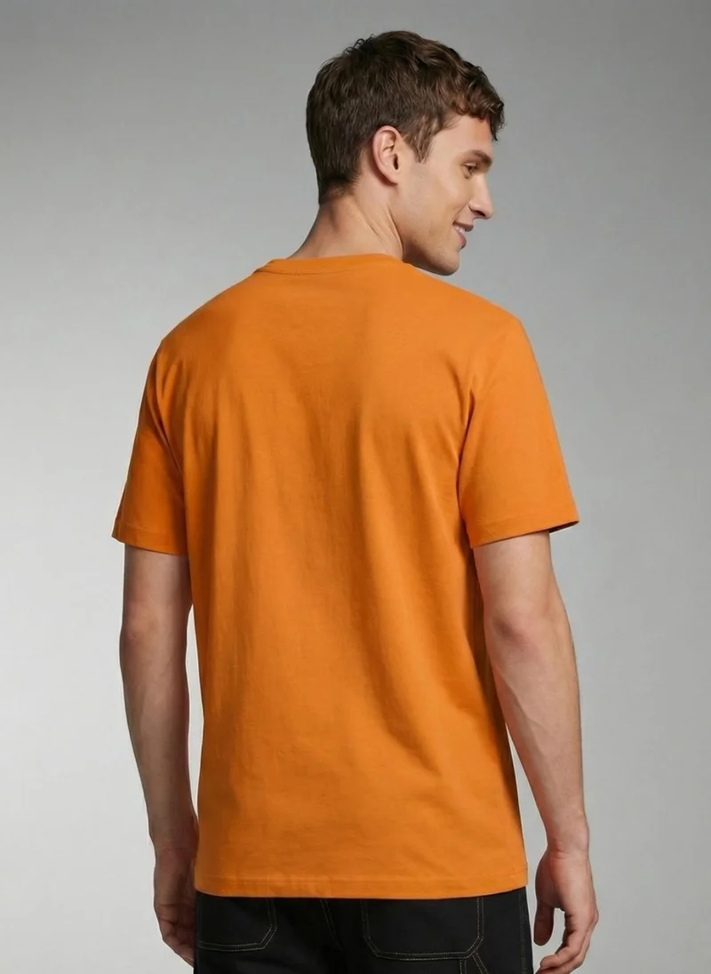 NOBERO Caramel NOBERO Men's Premium Printed Regualr T-Shirt for Men | Best Price UAE