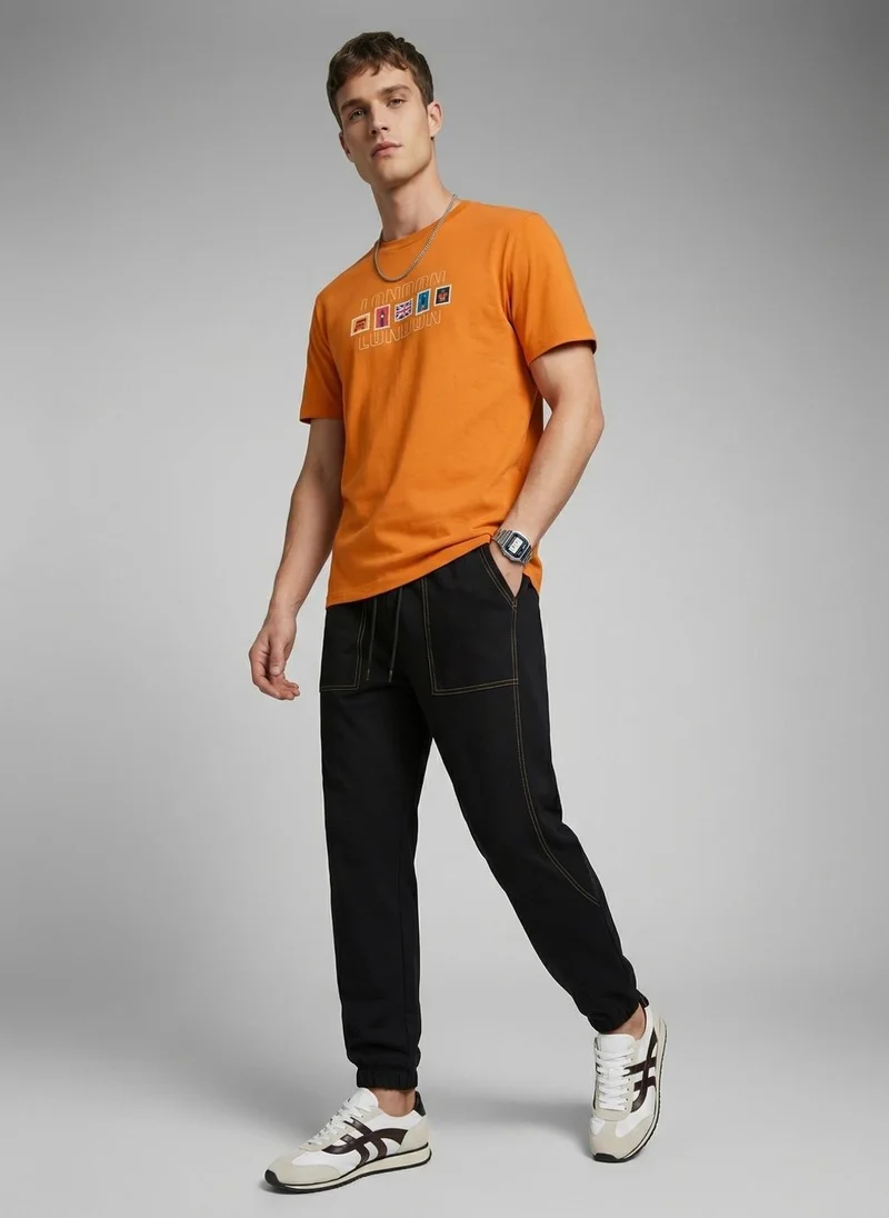 NOBERO Caramel NOBERO Men's Premium Printed Regualr T-Shirt for Men | Best Price UAE