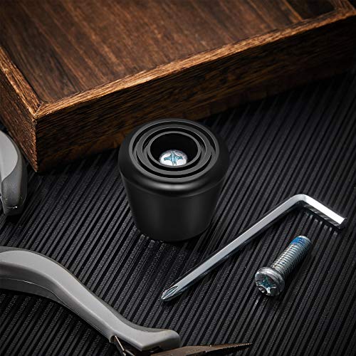 Skylety 5 Pieces Roller Skate Toe Stoppers Set Include 1 Pair of Roller Toe Stops for Quad Skates Rubber Brake 1 Handy Wrench and 2 Screws(Black) - Image 5