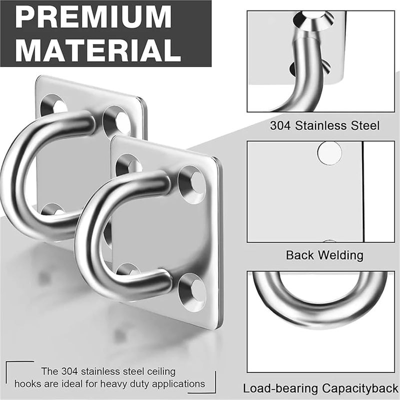 Wall Mounting Hook Pad Eye Plates 20PCS Marine Hardware For Exercise Resistance Bands M5 - Image 5