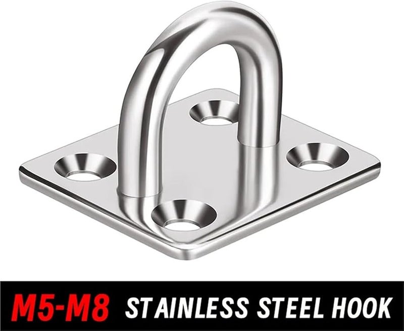 Wall Mounting Hook Pad Eye Plates 20PCS Marine Hardware For Exercise Resistance Bands M5 - Image 4