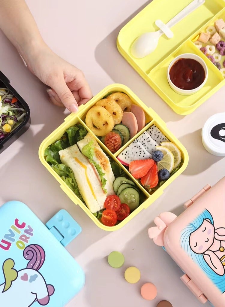 Mobcos Kids Lunch Box Stainless Steel Insulated – Double Decker Leakproof Bento Box with Spoon, Soup Bowl, Dishwasher Safe, for School or Travel– Ideal for Children (Pink) - Image 3