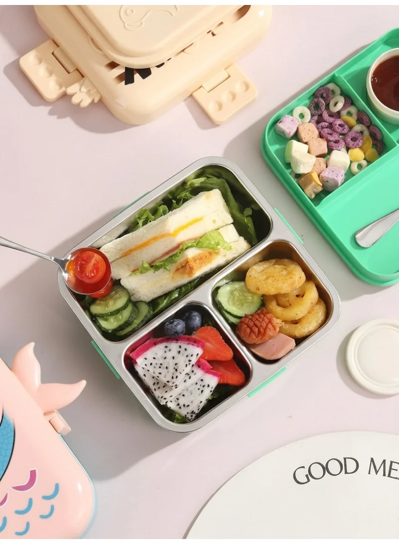 Mobcos pink Kids Lunch Box Stainless Steel Insulated – Double Decker Leakproof Bento Box with Spoon, Soup Bowl, Dishwasher Safe, for School or Travel– Ideal for Children (Pink)  | Best Price UAE
