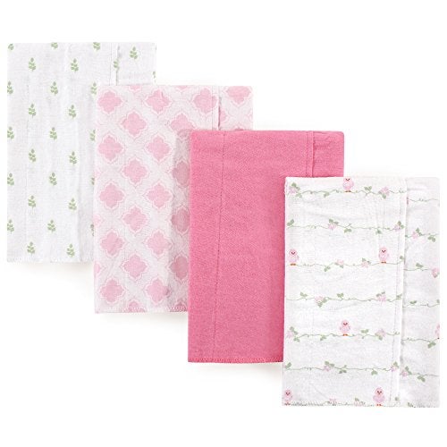 Luvable Friends Unisex Baby Cotton Flannel Burp Cloths, Bird, One Size - Image 1