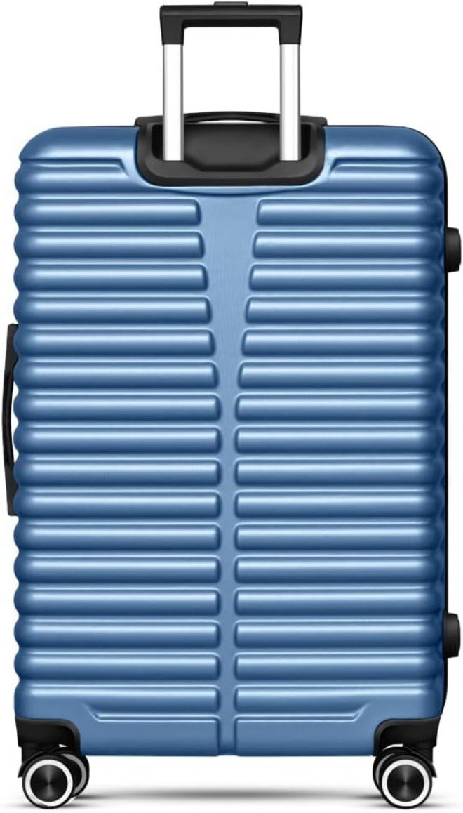 MNUK Destiny Travel Trolley Carry-On 20 Inch Hardshell Suitcase – Lightweight Cabin Luggage with 4 Spinner Wheels, TSA Lock (Blue) - Image 2