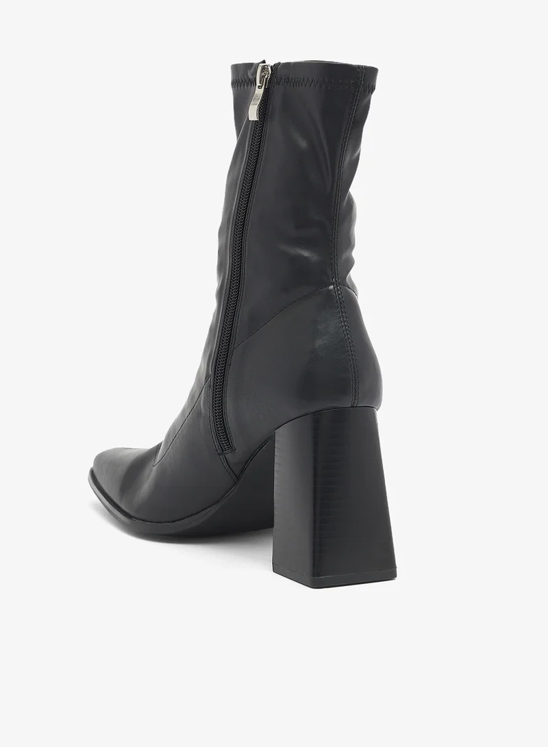 ريد أحذية الكاحل بكعب كاجوال