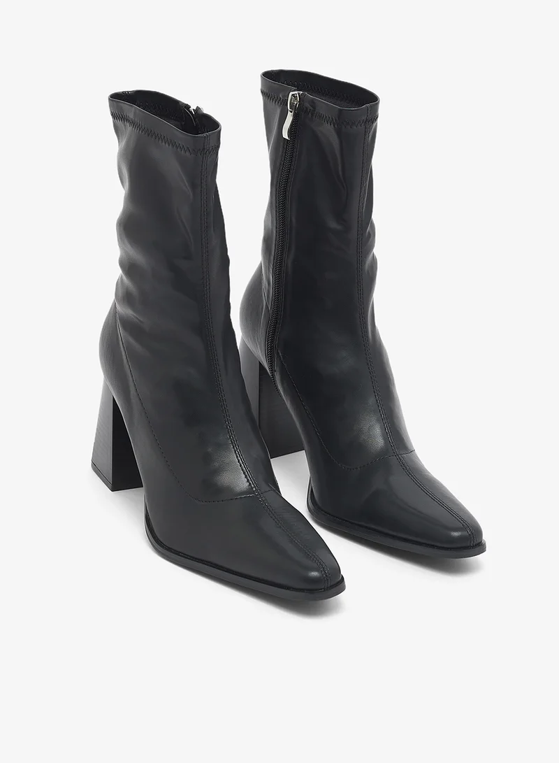 ريد أحذية الكاحل بكعب كاجوال