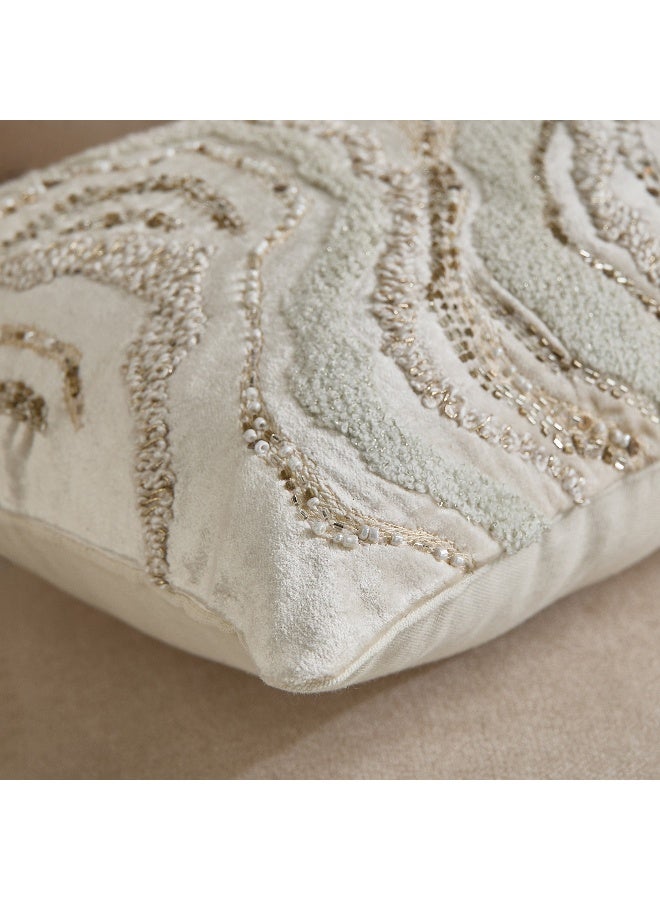 Home Box Wave Pattern Filled Cushion - 30x50 cm - Image 3