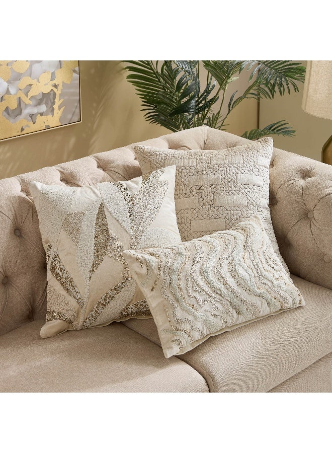 Home Box Wave Pattern Filled Cushion - 30x50 cm - Image 5