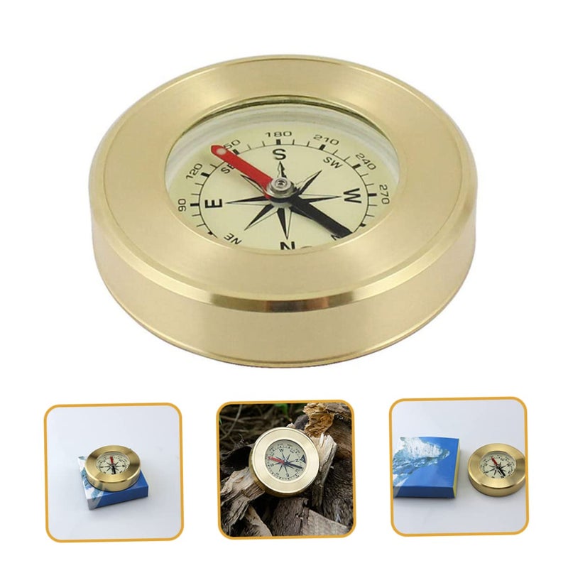 Brass Hiking Compass with Clear Scale and Accurate Pointer for Outdoor Navigation Camping Survival - Image 4