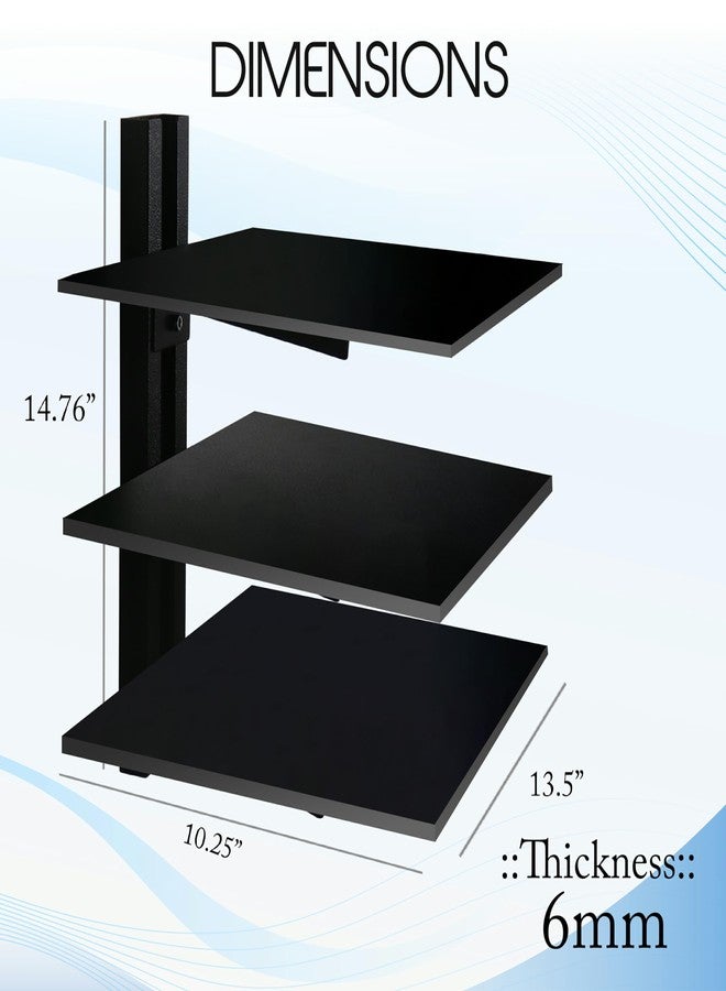 FEBTECH Floating TV Shelf for Wall – Under TV Shelf for Cable Box, Soundbar, and Accessories – Wall Mounted Audio-Video Shelving Stand, TV Top for Under TV Setup - Image 3