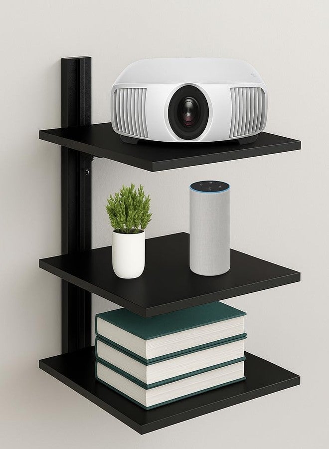 FEBTECH Floating TV Shelf for Wall – Under TV Shelf for Cable Box, Soundbar, and Accessories – Wall Mounted Audio-Video Shelving Stand, TV Top for Under TV Setup - Image 1