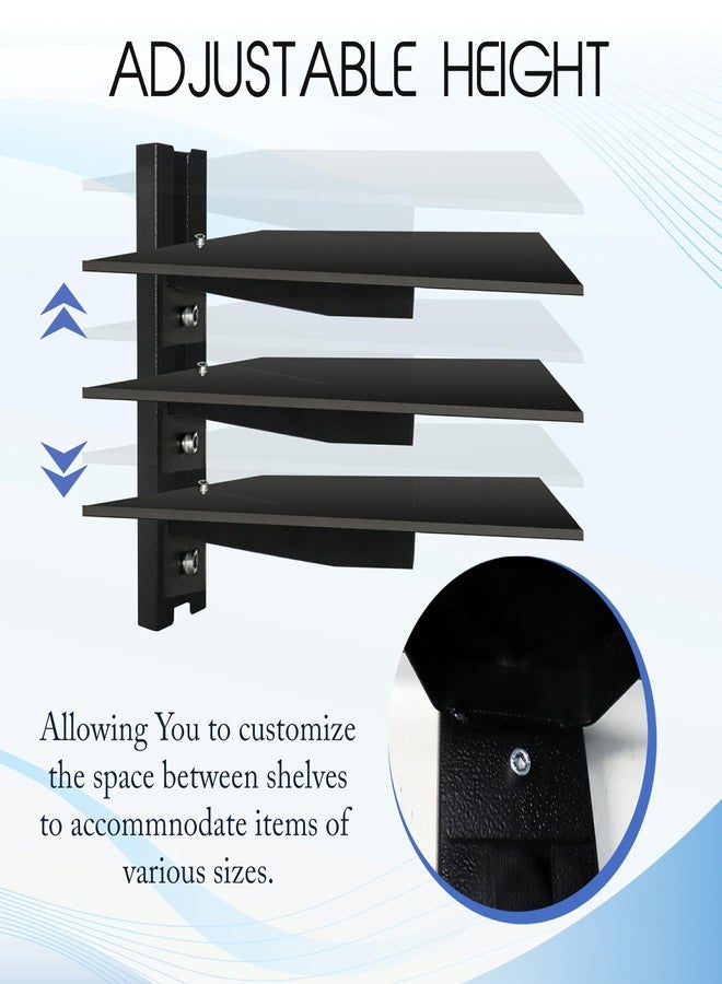 FEBTECH Floating TV Shelf for Wall – Under TV Shelf for Cable Box, Soundbar, and Accessories – Wall Mounted Audio-Video Shelving Stand, TV Top for Under TV Setup - Image 2